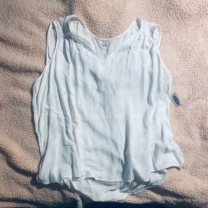 White lightweight tank top blouse
